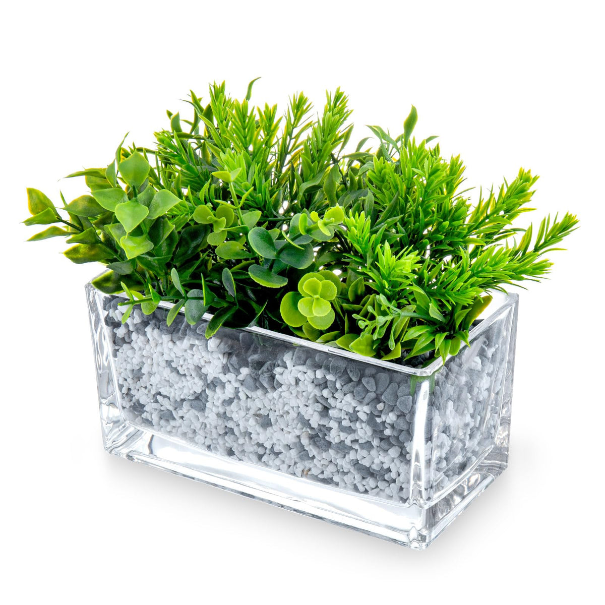 MyGift trough planter glass tabletop display showing a minimal, versatile decor feature