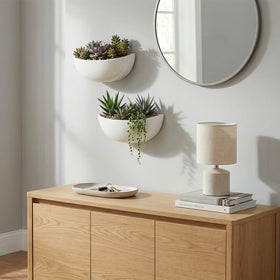 Close-up of MyGift glossy white ceramic for a modern minimalist look.