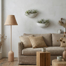 Two MyGift hanging planters with built-in mounting holes for easy wall setup.
