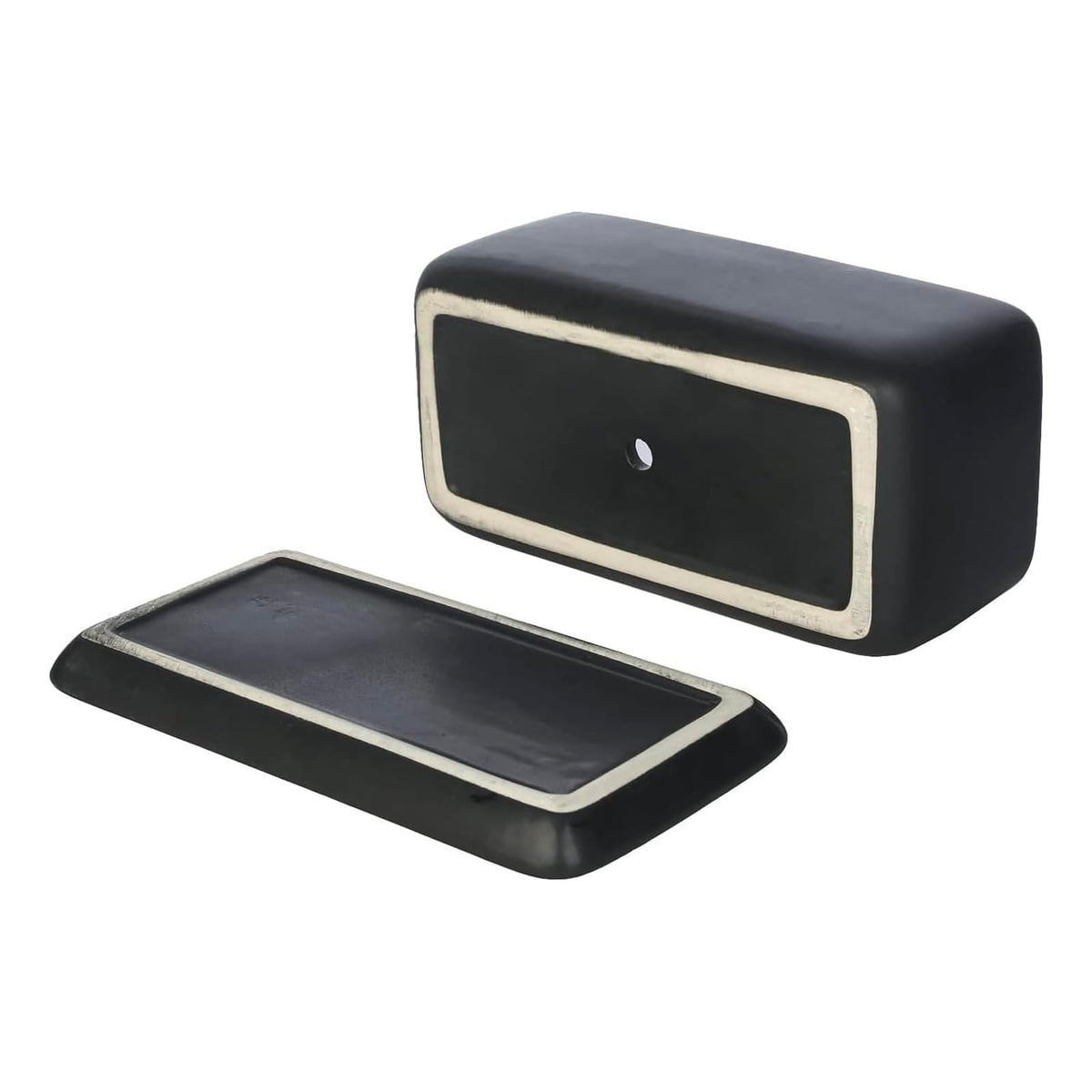 MyGift windowsill display featuring a sleek black ceramic planter