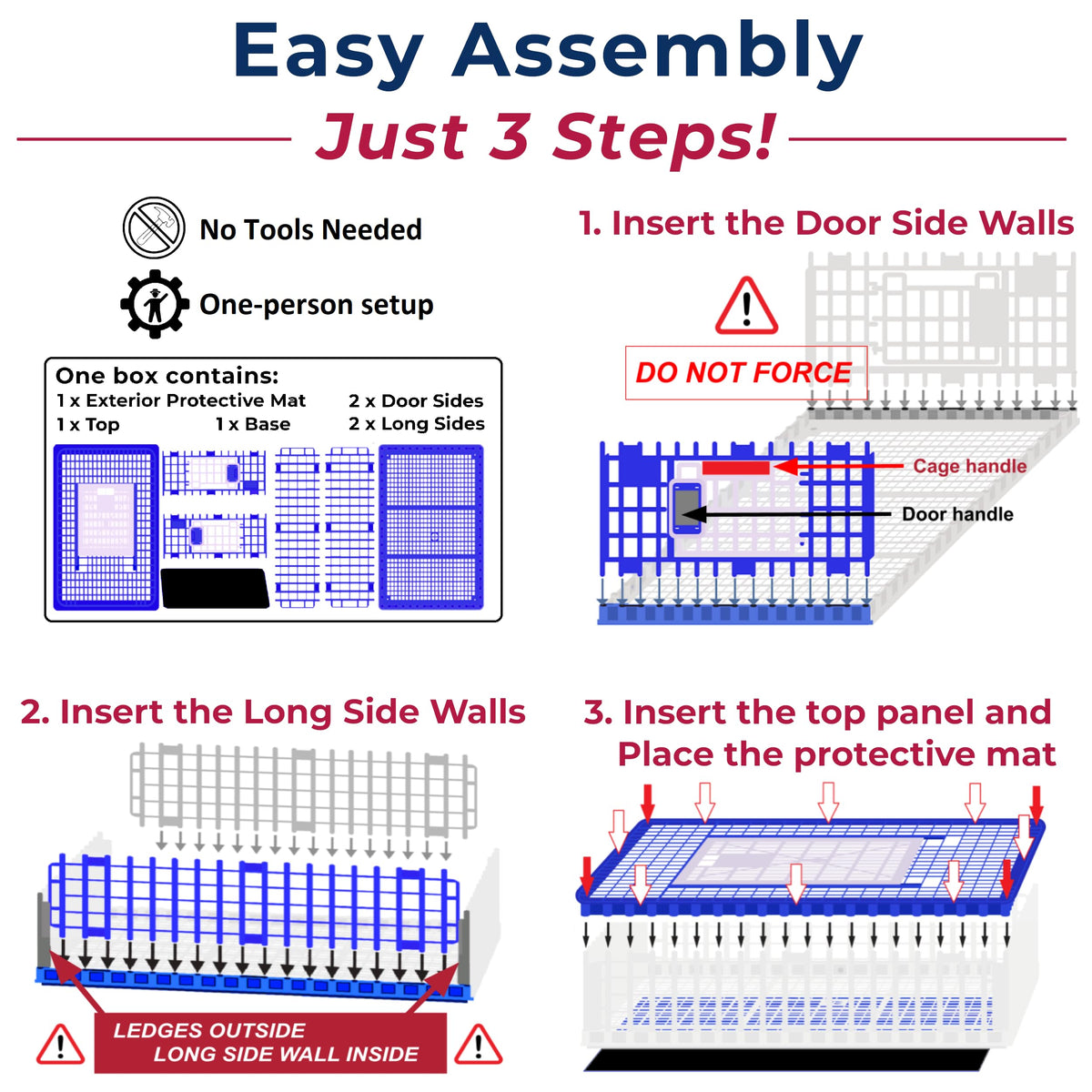 MyHomeCoop side doors enable stress-free loading from multiple angles.