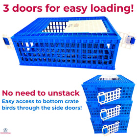 MyHomeCoop spacious 29-by-21.5-by-11.5 inch ventilated crate.