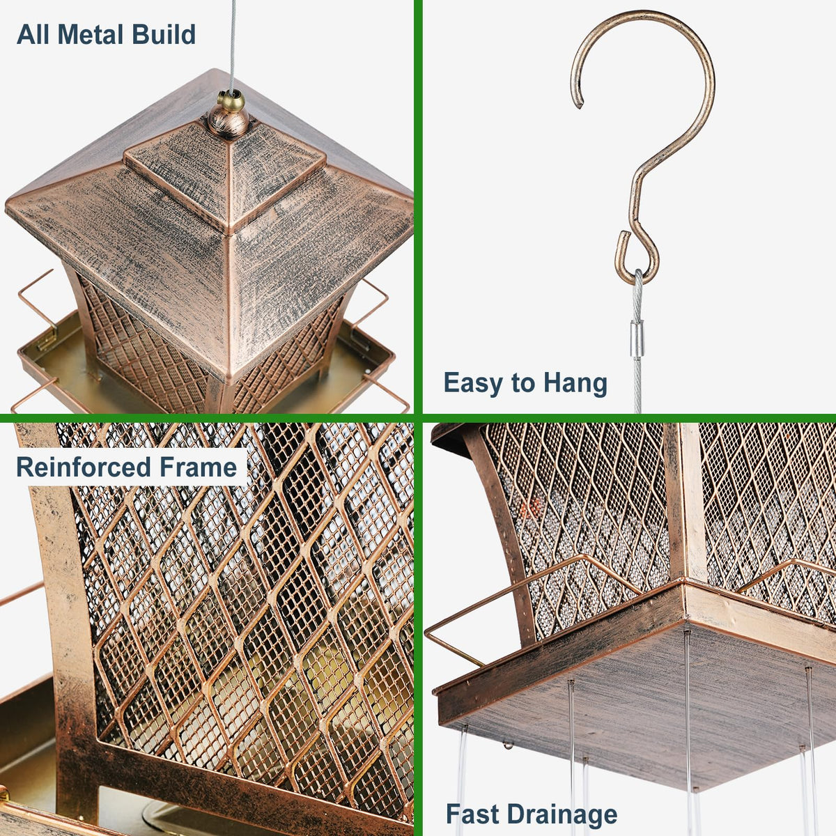 MYITYARD rustproof metal construction withstands all weather for year-round use