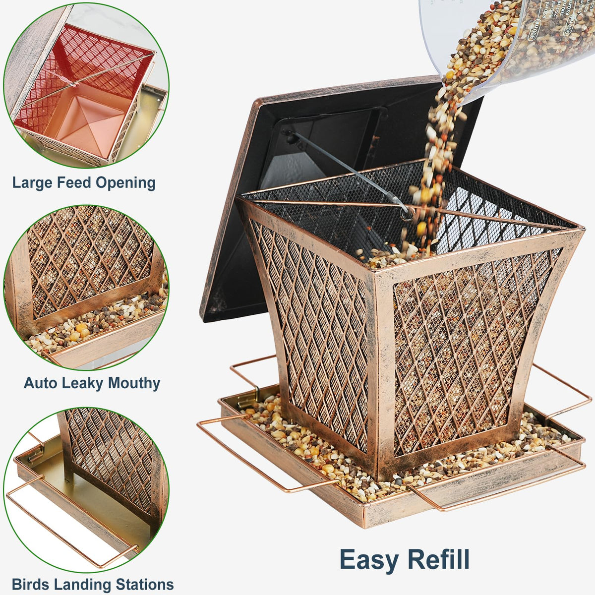 MYITYARD wide-mouth opening enables spill-free refills and quick cleaning