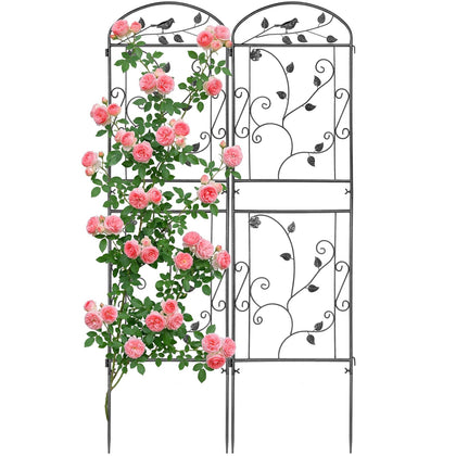 Mykubi garden trellis 2pc arch design supports climbing plants with style.