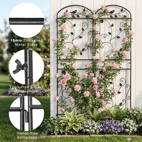 Mykubi garden trellis 2pc easy assembly for quick setup.