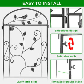Mykubi garden trellis 2pc staked-ground for stable outdoor use.