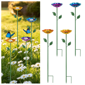 MYMULIKE bee watering station with butterfly bath bowls invites pollinators to visit.