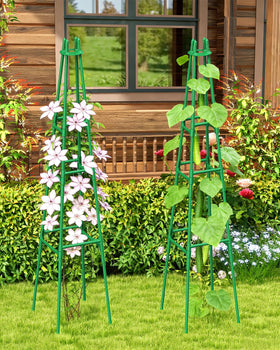 MYMULIKE garden trellis easy assembly without tools for vertical gardening.