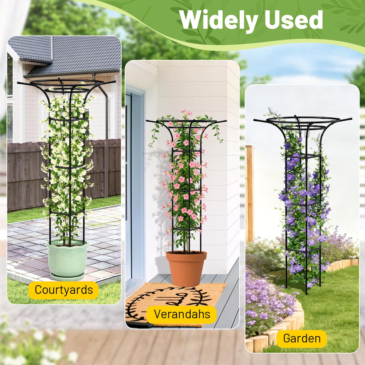 MYMULIKE two-piece design fits pots, beds, and balconies.