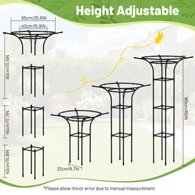 MYMULIKE rust-proof metal frame resists weathering and helps protect stems.