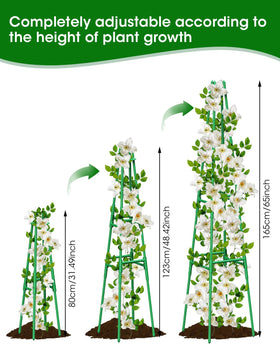 MYMULIKE rustproof-coated metal pipe trellis withstands outdoor conditions.