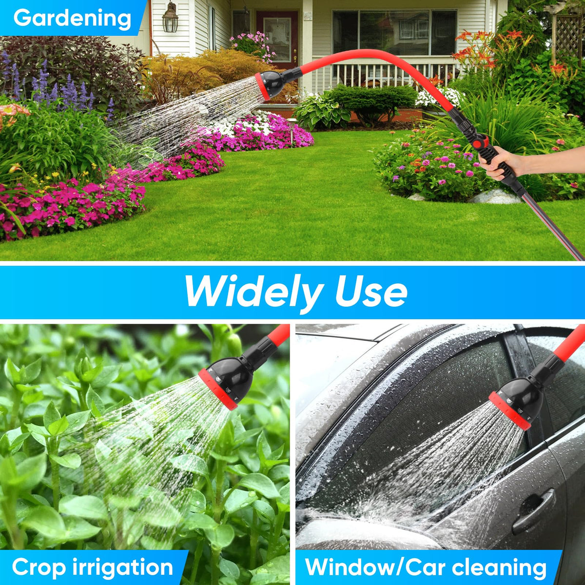 MYPIN easy-install garden hose accessory keeps spraying organized and efficient