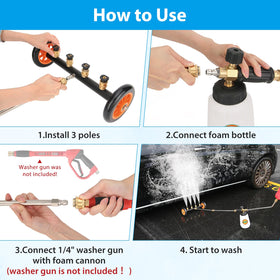 MYPIN foam-to-wash switch allows fast transition from foaming to rinsing.
