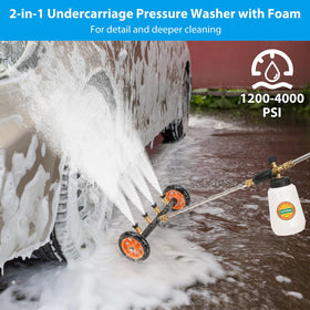 MYPIN foam washer bottle assembly delivers deep, foamy undercarriage scrubbing.