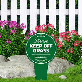 My Sign Center heavy duty sign with integrated ground stakes for quick outdoor installation.