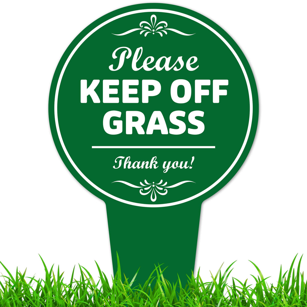 My Sign Center please keep off grass sign 7x13 for clear lawn guidance outdoors.