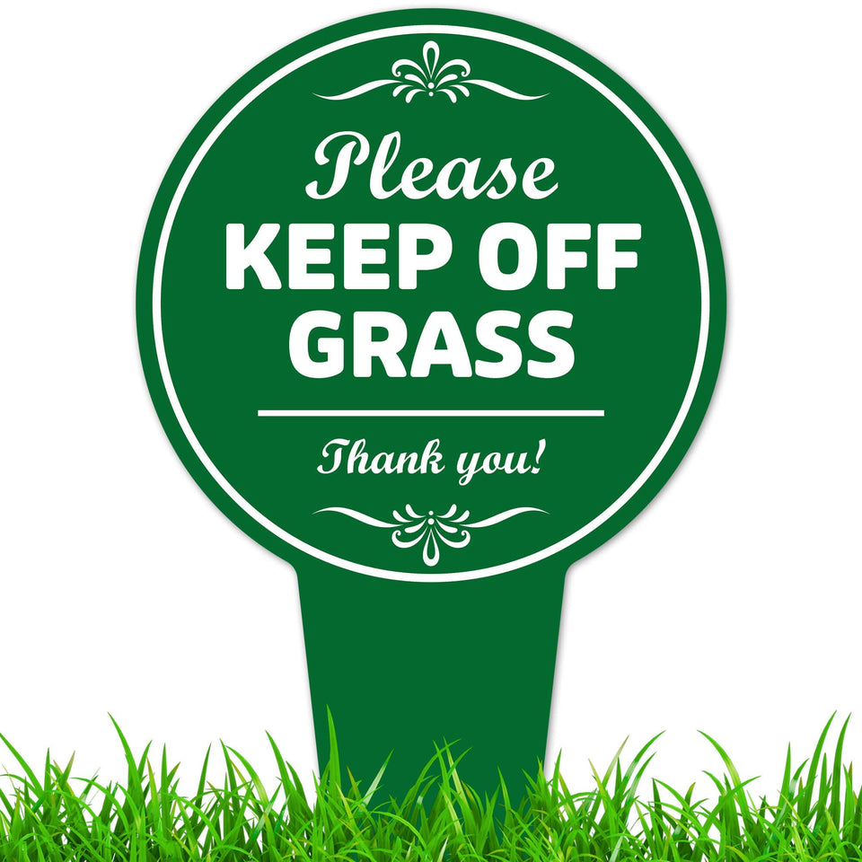 My Sign Center please keep off grass sign 7x13 for clear lawn guidance outdoors.