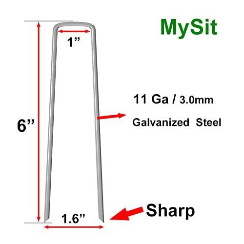MySit 11-gauge steel stake provides sturdy support for irrigation tubing.