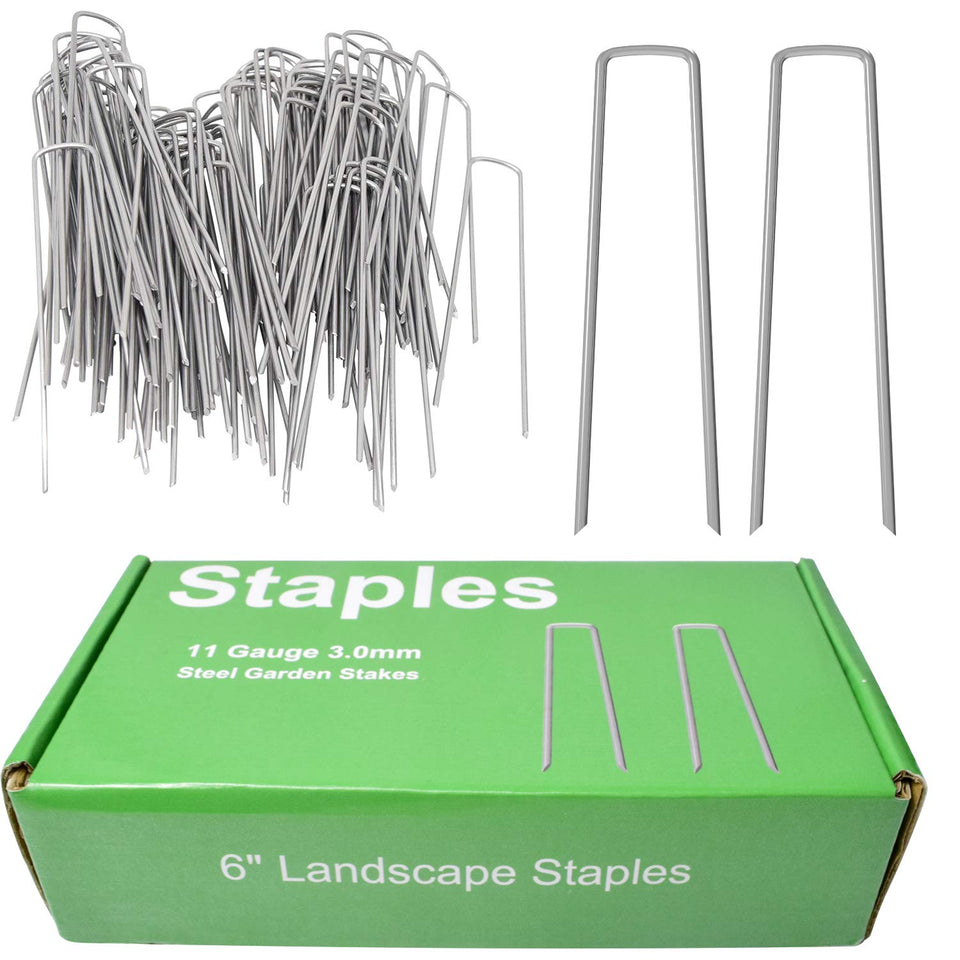 MySit 6-inch galvanized landscape stake anchors weed barrier fabric securely.