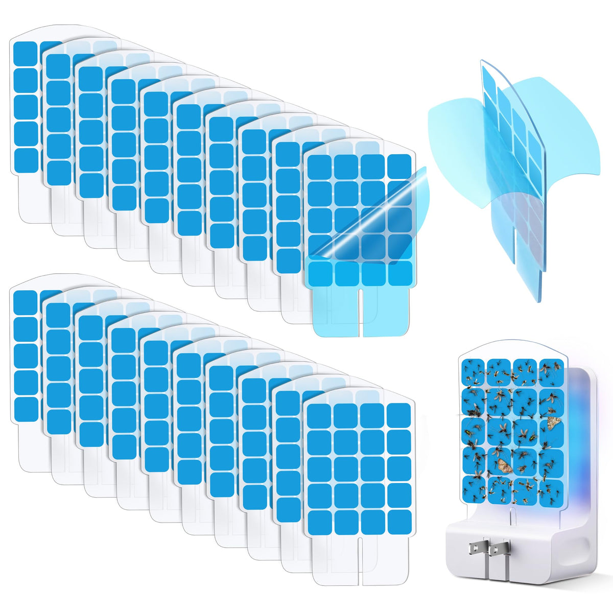 Mysora 20-pack refill fits WowCatch N386A base for continuous indoor protection.