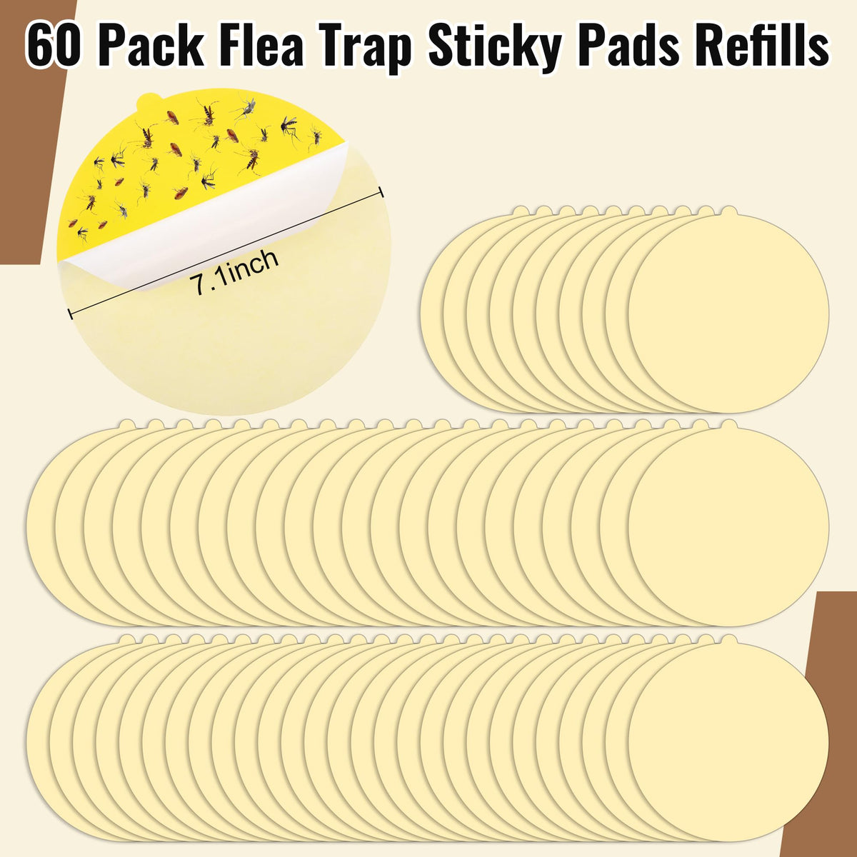 Mysora 60-pack flea-trap refills provide long-lasting supply for multi-room use