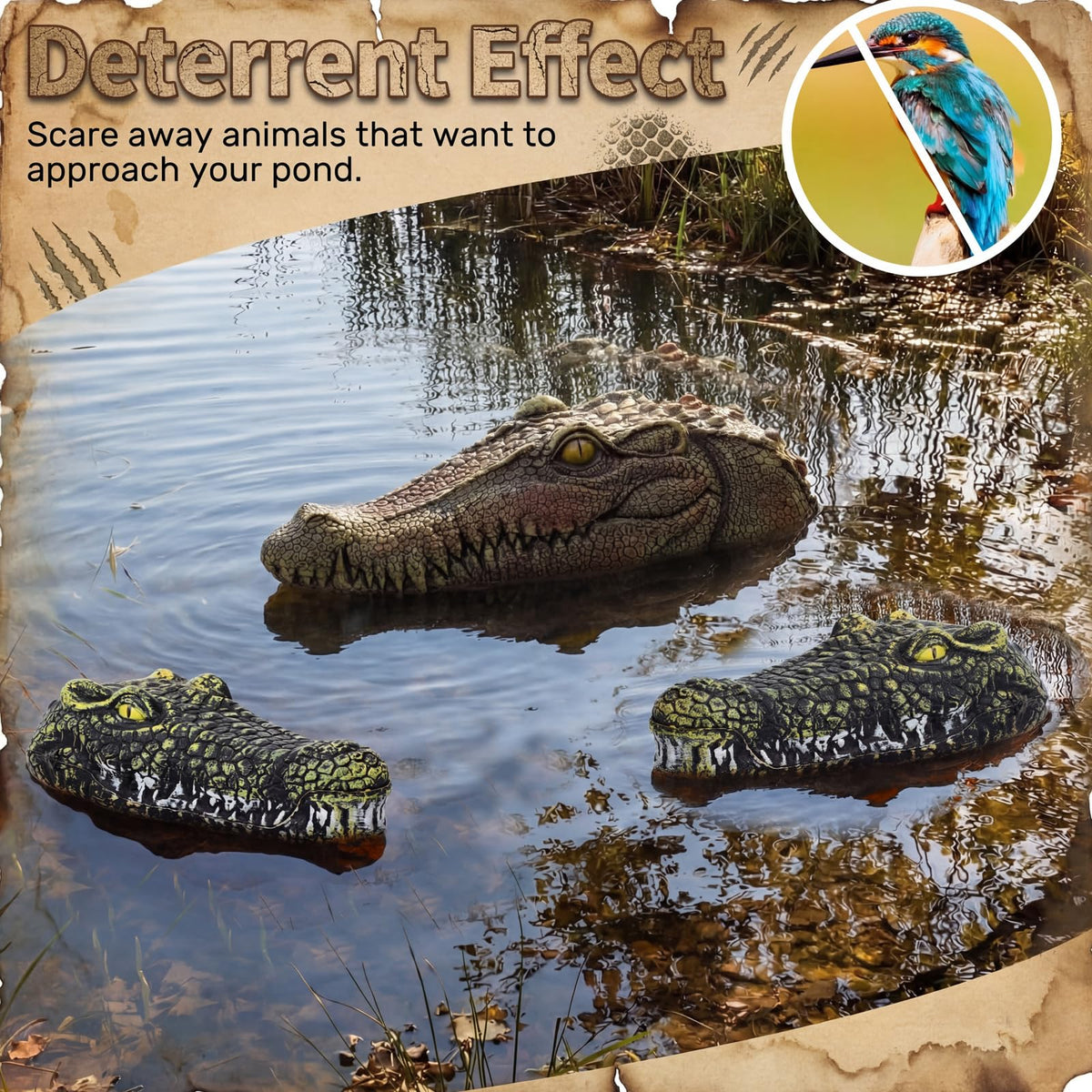 Mysora alligator head garden pond decor for versatile exterior use