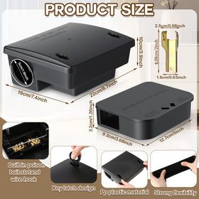 Mysora small bait station front view suitable for tight spaces and discreet use.