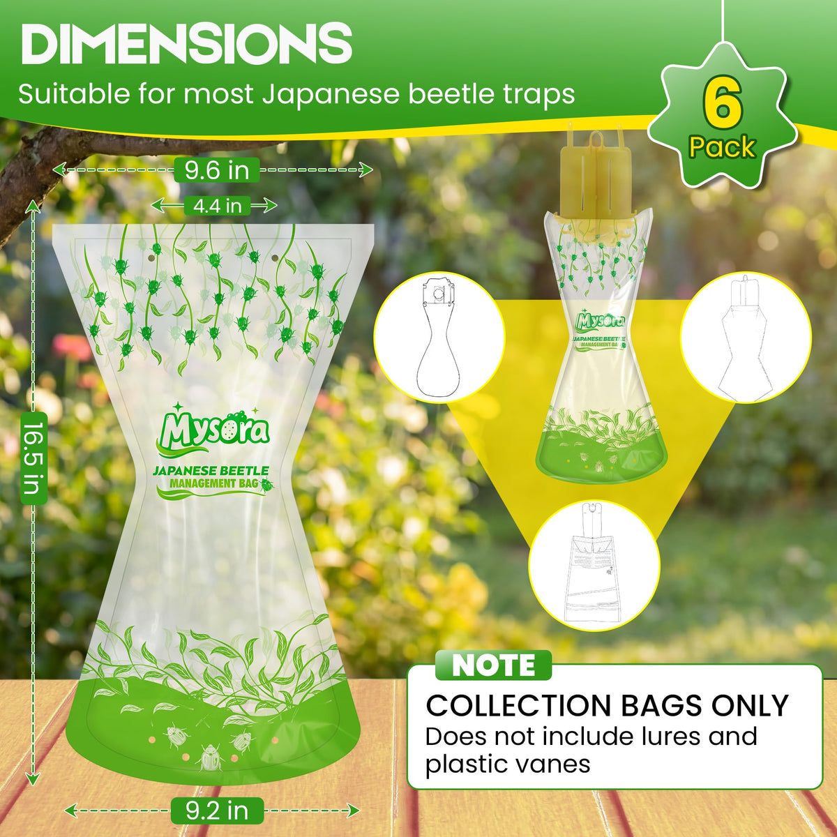 Mysora thickened material refill bag for durable trapping