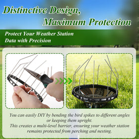 Weather-resistant components safeguard weather station against birds