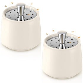 Mysora indoor fruit fly trap in white ceramic jar