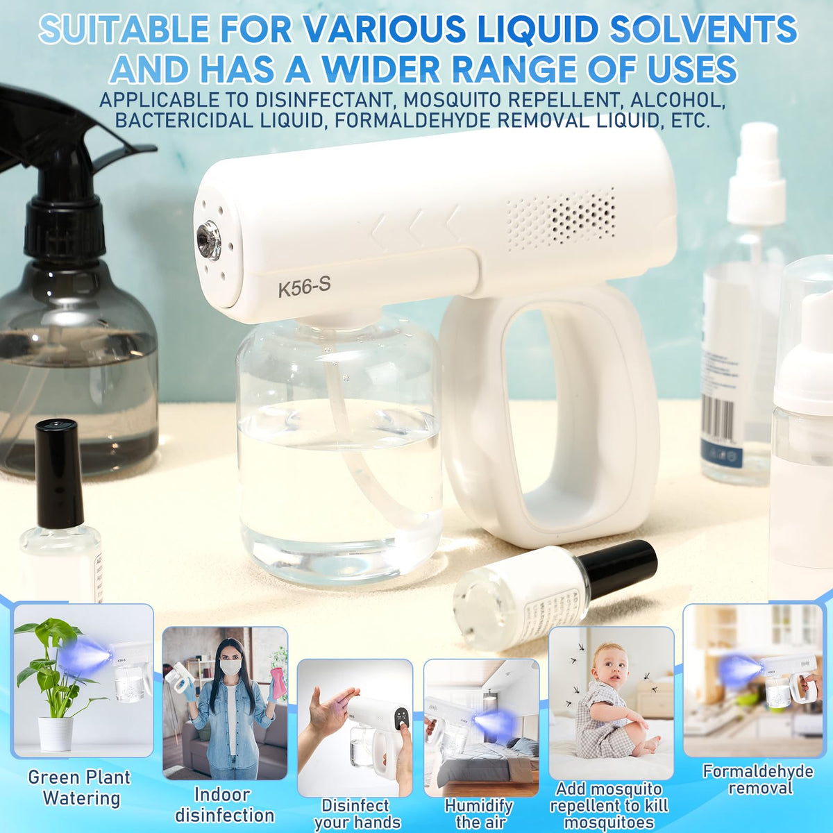Mysora compact design with ergonomic handle for easy spraying.