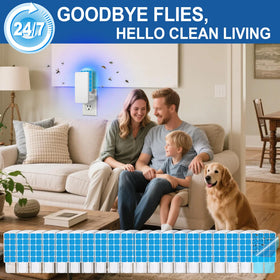Discreet design hides dead insects on the underside for easy removal.