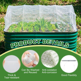Mysora’s tight drawstring bottom secures the netting against soil.