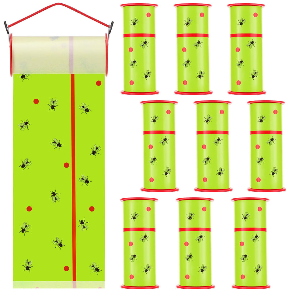Mysora fly paper roll in fluorescent green for indoor pest control