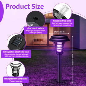 Four-pack Mysora mosquito killers ready for versatile outdoor setup.