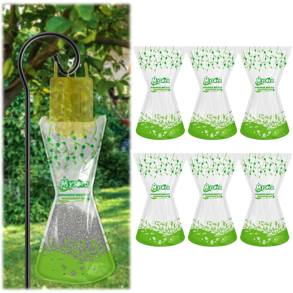 Mysora 6-pack bag for Japanese beetle trap ready for replacement and use