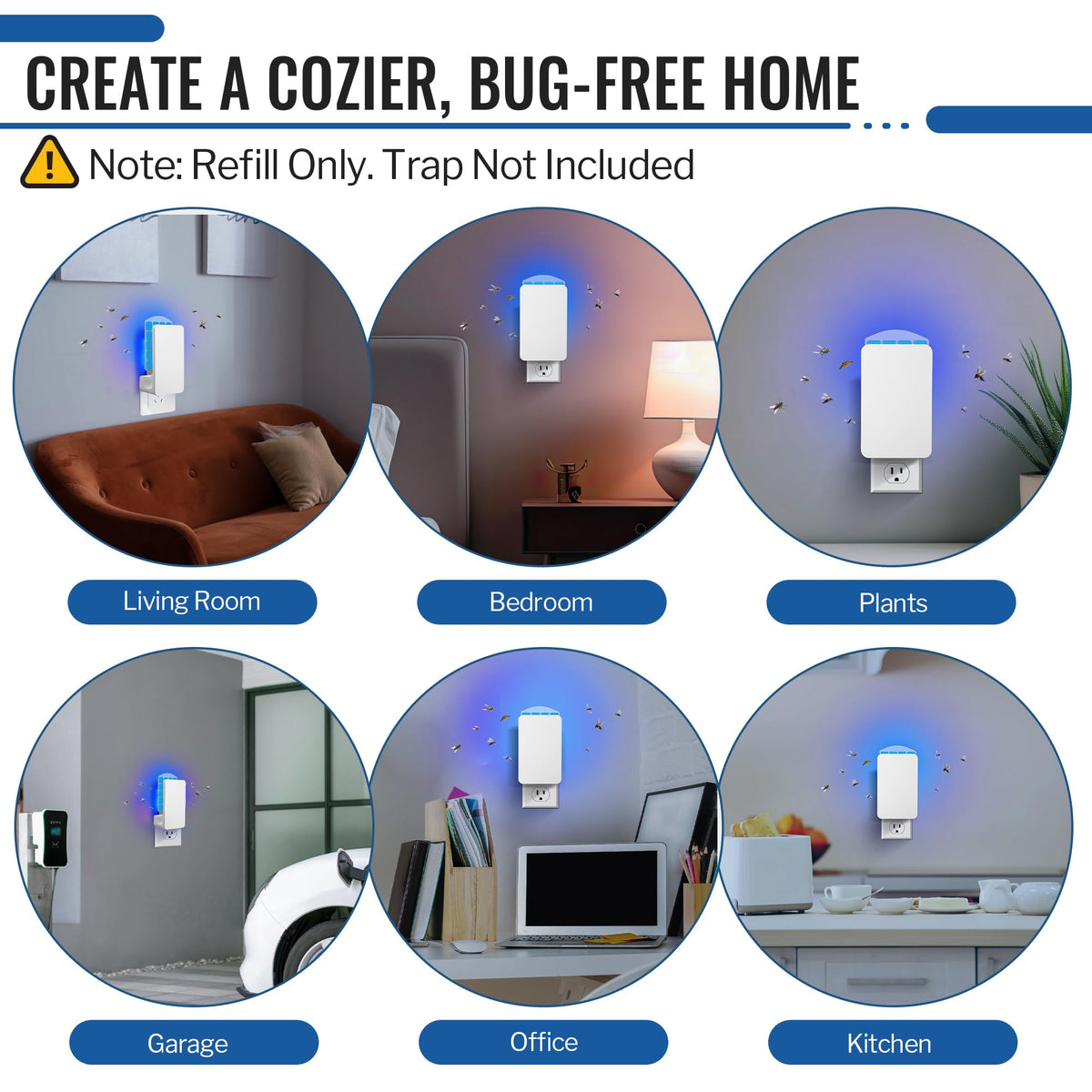 Kitchens and living spaces benefit from Mysora against fruit flies and gnats.