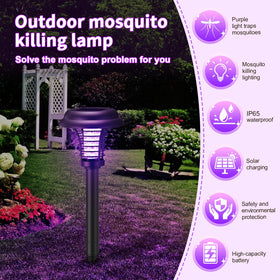 Mysora purple light zapper helps repel mosquitos at night.