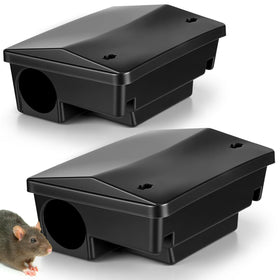 Mysora rat bait station with outdoor-ready 9x7-4 inch footprint for reliability