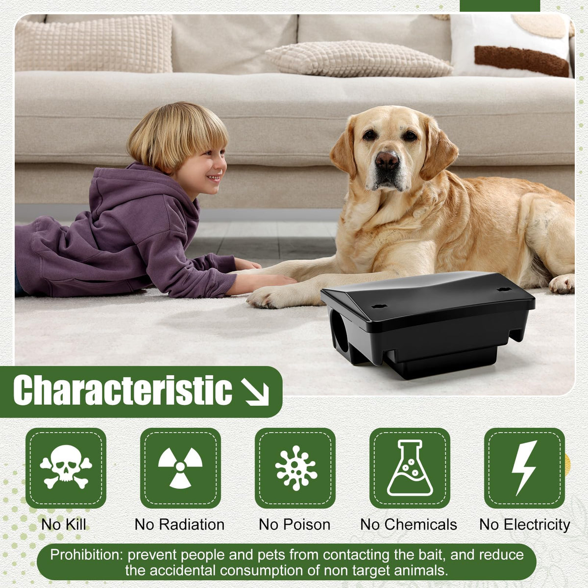 Mysora rat bait station key access for safe bait handling