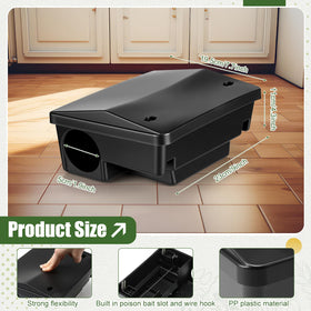 Mysora rat bait station showing secure lock system for child and pet safety