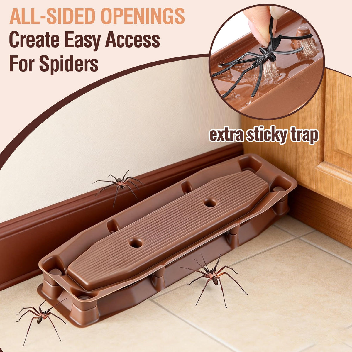 Mysora brown finish blends with home decor while trapping.