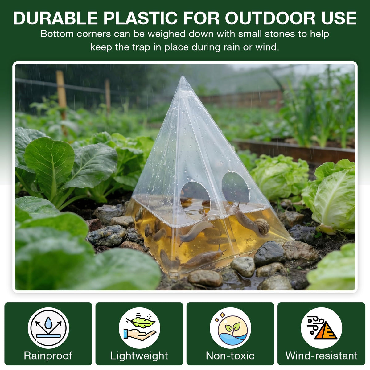 Mysora slug trap bags offer easy disposal with no washing required after use
