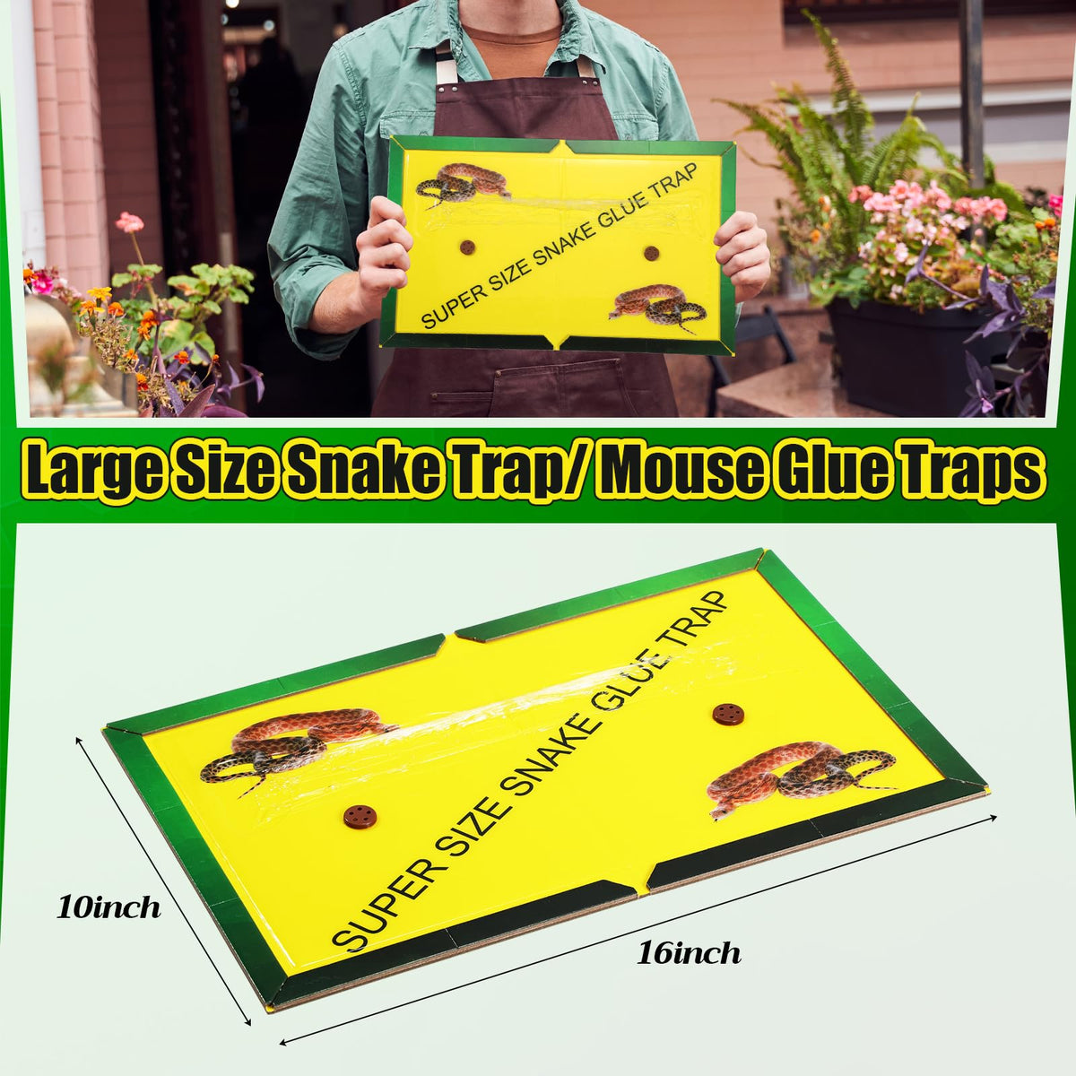 Mysora glue trap close-up shows strong adhesive and durable surface.