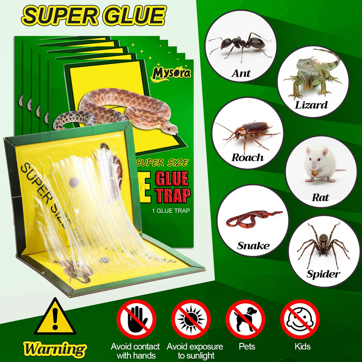 Easy setup Mysora snake trap—peel and place, no bait required