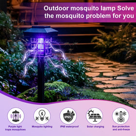Mysora solar bug zapper LED light mode display for ambient lighting.