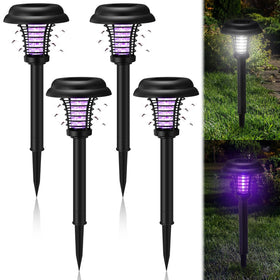 Mysora solar bug zapper outdoor kit protecting patios from mosquitoes.