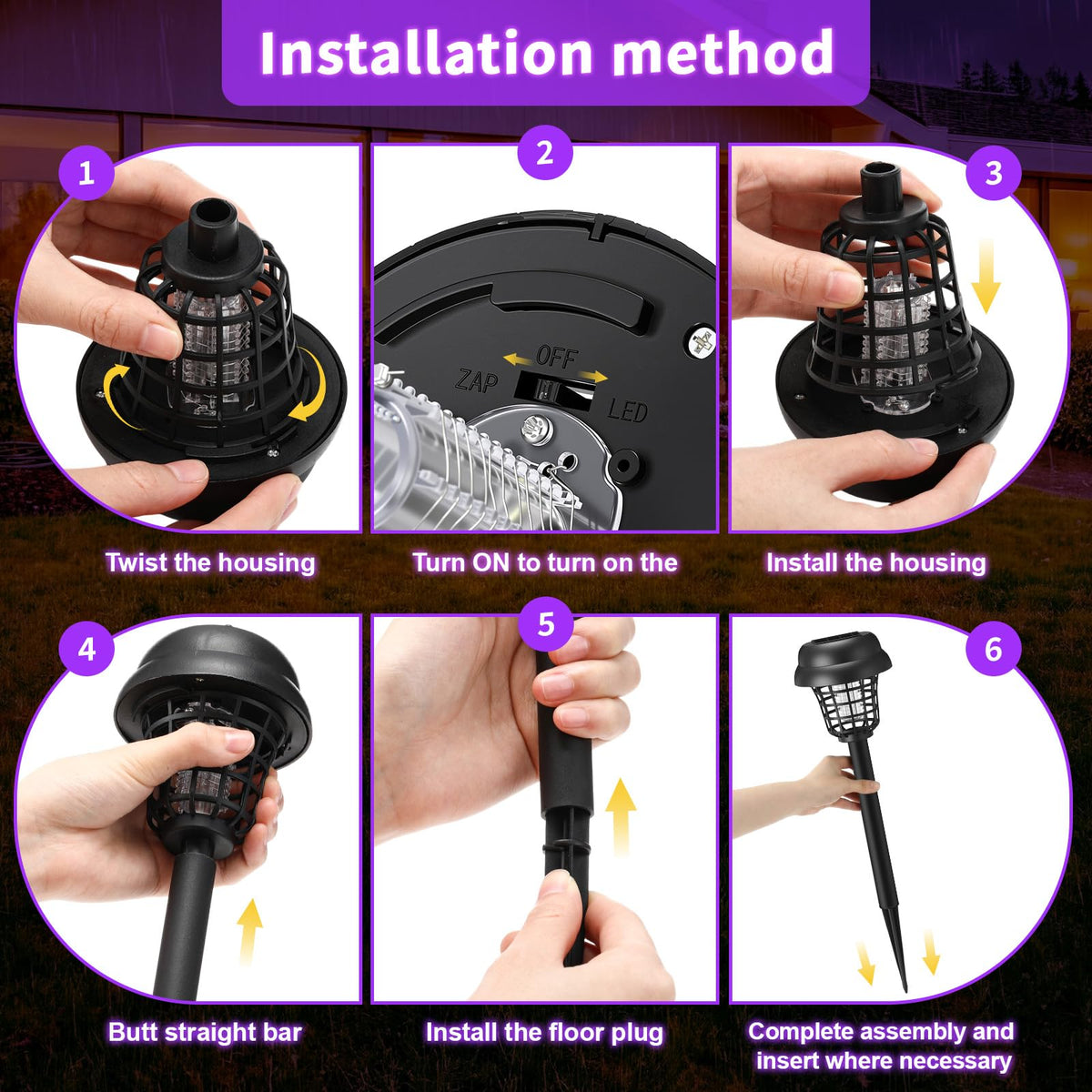 Mysora 14 x 3.5 inch lamp size fits indoor or outdoor setups.