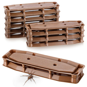 Mysora Spider Traps Indoor 9-pack in brown, ready to use for pest control.